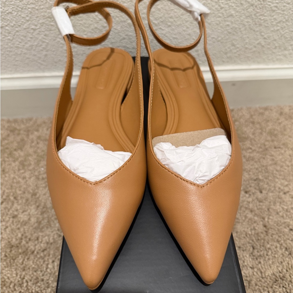 “New” D’Amelio Tan Women's Slingback Shoes size7